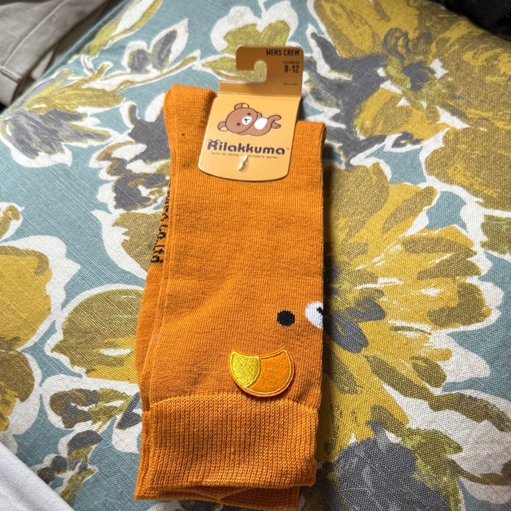 Rilakkuma Orange Men's Crew Socks